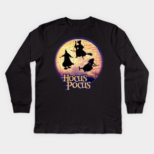 halloween hocus pocus squad Kids Long Sleeve T-Shirt